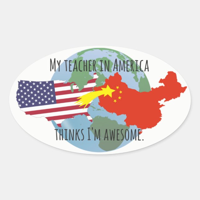 Stickers to Send to Students: USA, Awesome (Front)