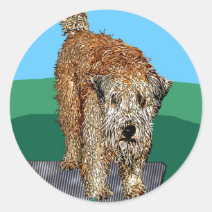 Stickers: "Unhappy Camper" Classic Round Sticker