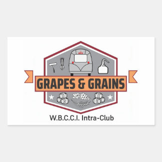 Stickers-WBCCI Grapes & Grains Logo Rectangular Sticker