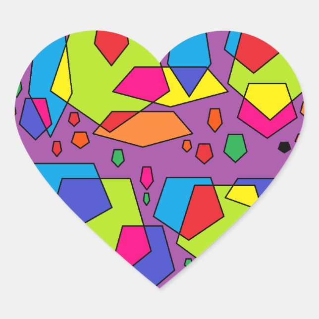 Stickers with multi coloured patterns (Front)