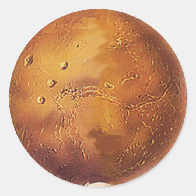 Stickers with the Planet Mars (Front)