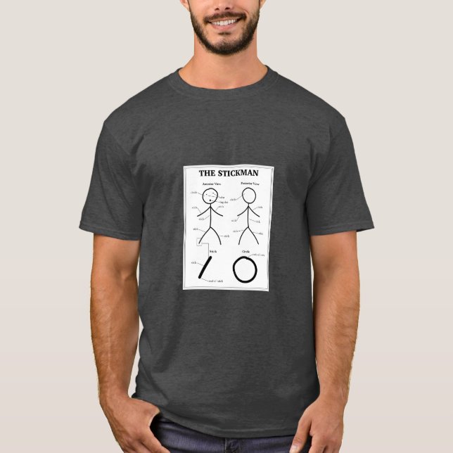 Stickman Anatomy Chart T-Shirt (Front)