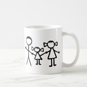 Stickman family coffee mug