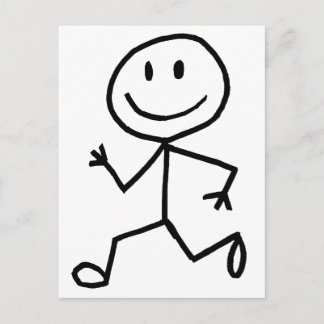 Stickman Runner Postcard