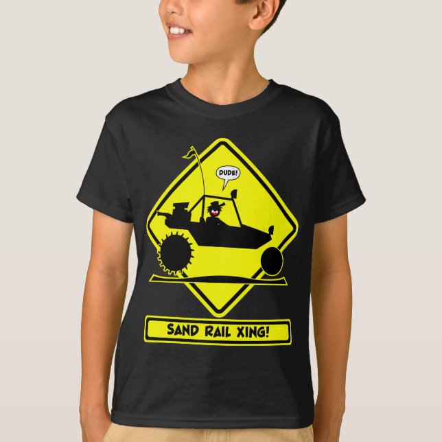 STICKMAN SAND RAIL Road Signs T-Shirt (Front)
