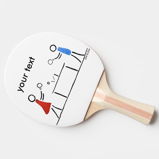 stickman stickwoman stickdog stickcat ping pong paddle (Side)
