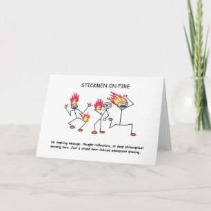 STICKMEN ON FIRE card