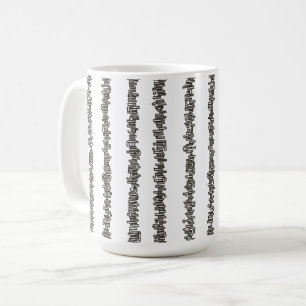Sticks And Stones-Black And White Modern  Coffee Mug