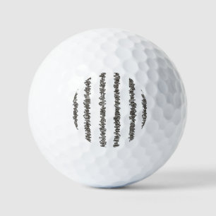 Sticks And Stones-Black And White Modern  Golf Balls