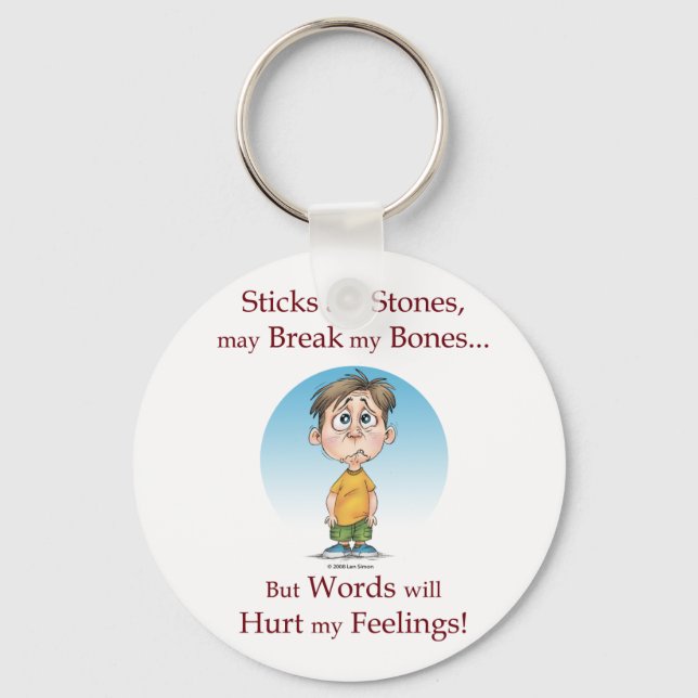 Sticks and Stones Key Ring (Front)