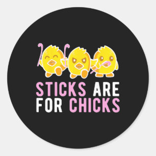 Sticks For Chicks Field Hockey Player Field Hockey Classic Round Sticker