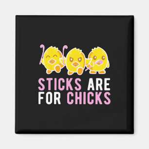 Sticks For Chicks Field Hockey Player Field Hockey Magnet