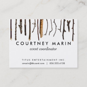 Sticks Rustic Branches Nature Shabby Chic Print Business Card
