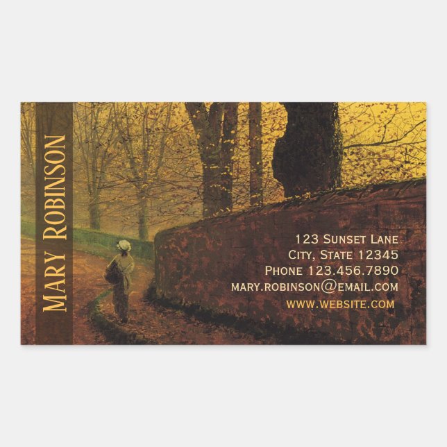 Sticky business card Grimshaw Stapleton Park Rectangular Sticker (Front)