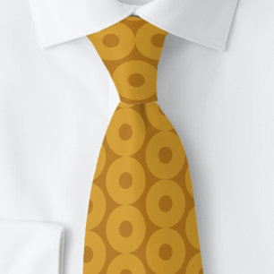 Sticky Doughnut Shaped Circles. Mens Neck Tie