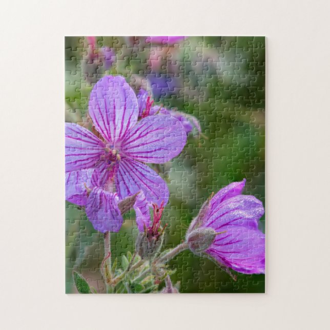 Sticky geranium wildflowers jigsaw puzzle (Vertical)