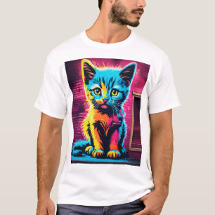 Sticky Kitty–Vibrant Cursive Graffiti Logo T-Shirt
