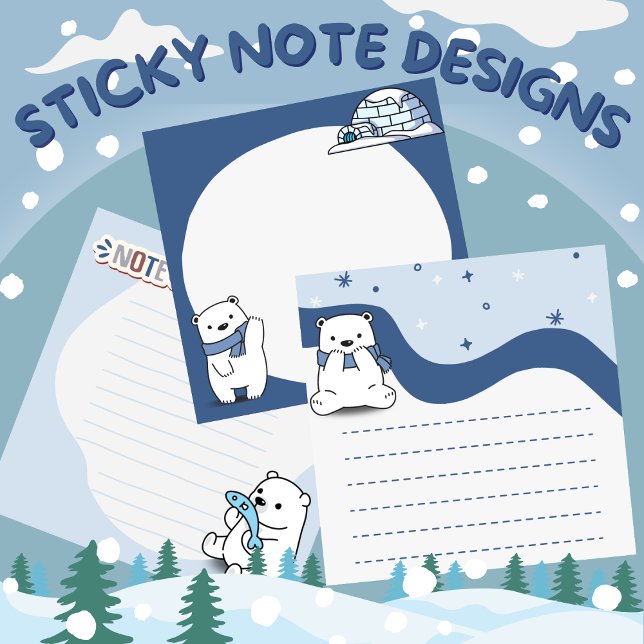 Sticky Notes Design Polar Bear Theme (Creator Uploaded)