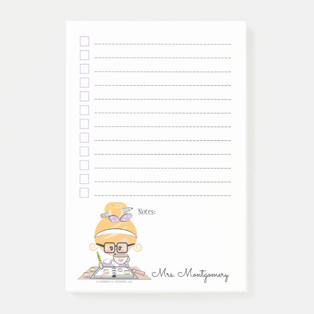 Sticky Notes Lesson Plans Blonde Teacher (Front)