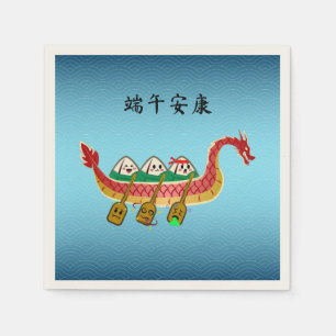 Sticky Rice Dumpling on Dragon Boat Festival Napkin