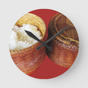 Sticky Rice [Khao Niao] Thai Lao Food Round Clock