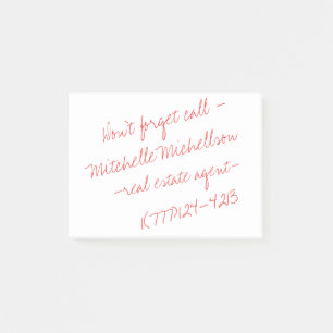 Sticky Scribble II Business Card Post-it Notes