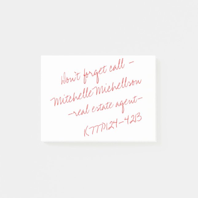 Sticky Scribble II Business Card Post-it Notes (Front)