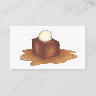 Sticky Toffee Pudding Dessert Food Pastry Chef Business Card
