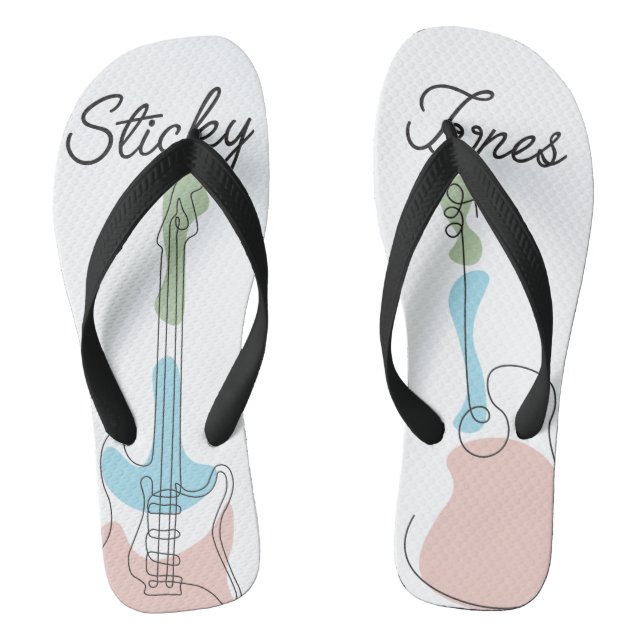 Sticky Tunes | Flip-Flops | "Let Music Speak" Thongs (Footbed)