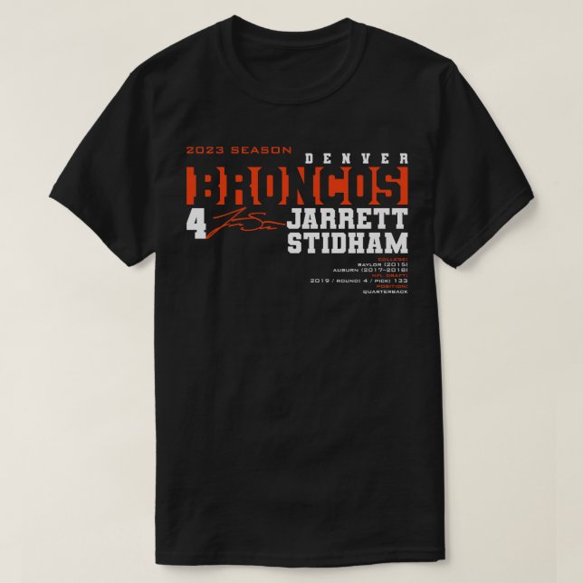 Stidham Broncos 2023 T-Shirt (Design Front)