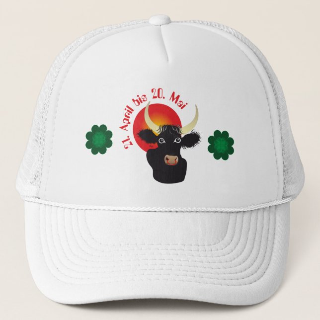 Stier 21. April bis 20. Mai Cap Truckerkappe (Front)