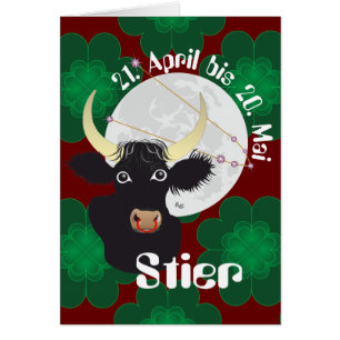 Stier 21. April bis 20. Mai Grusskarte