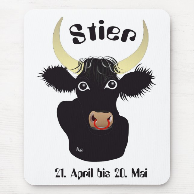 Stier 21. April bis 20. Mai Mauspad Mouse Pad (Front)