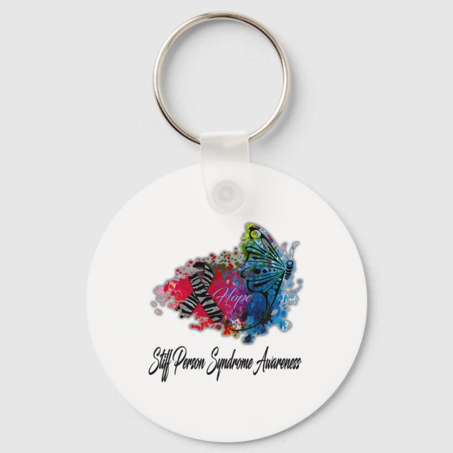 Stiff Person Syndrome Awareness  Key Ring (Front)