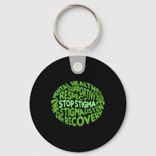 Stigma Mental Health Awareness Warrior Counsellor Key Ring