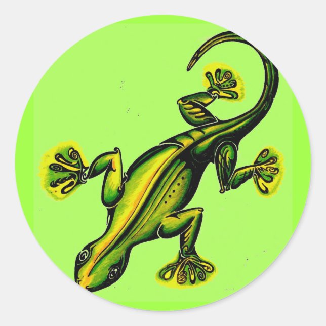 Stik like-a-lizard classic round sticker (Front)