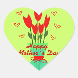 Stiker Heart to Mothers Day Heart Sticker