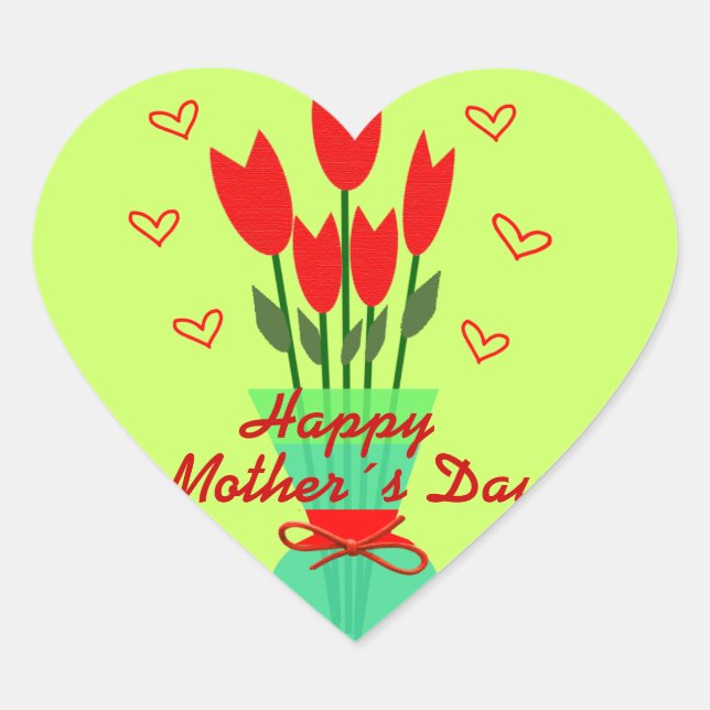 Stiker Heart to Mothers Day Sticker (Front)