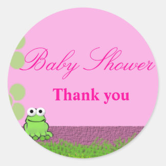 stiker to baby shower classic round sticker
