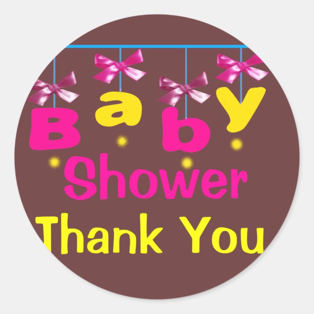 Stikers to Baby Shower Classic Round Sticker (Front)
