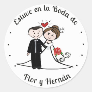 Stikers Wedding Classic Round Sticker