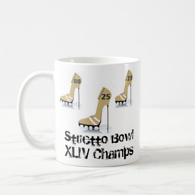 Stiletto Bowl XLIV Saints Champions Mug (Left)