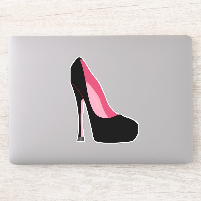 STILETTO HIGH HEEL SHOE CUSTOM CUT DECAL STICKER (Computer)
