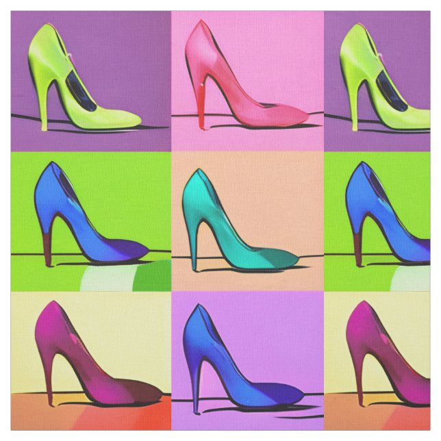 Stiletto Pumps, High Heels Poster Art Fabric (Swatch)