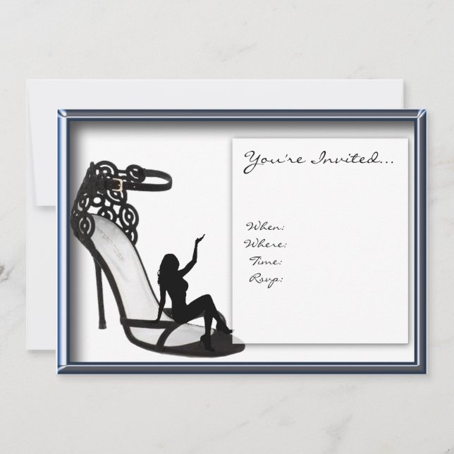 Stiletto Shadow Invitation (Front)
