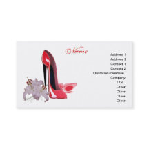 Stiletto Shoe Art Business Cards