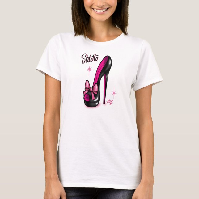 Stiletto Shoe Tee Shirt by Fluff (Front)