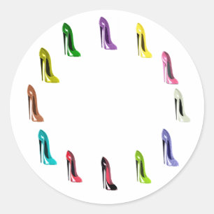 Stiletto Shoes Art Galore! Classic Round Sticker