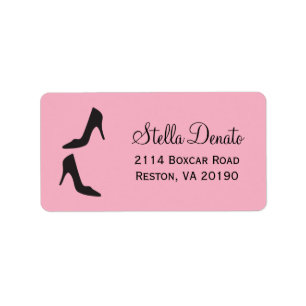 Stilettos Address Labels - Pink