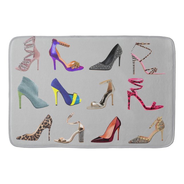 Stilettos High Heel Collage Bath Mat (Front)